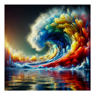 Emotional Vortex: Cinematic Wave of Colours Poster