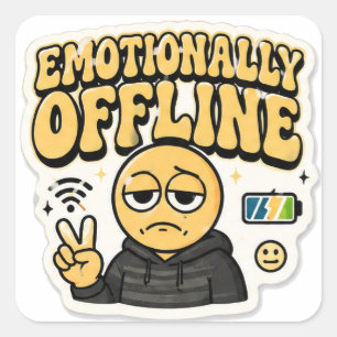 Emotionally Offline Sticker Funny Introvert Meme