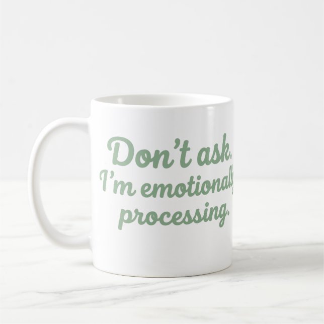 Emotionally Processing A Book Funny Reader Mug (Left)
