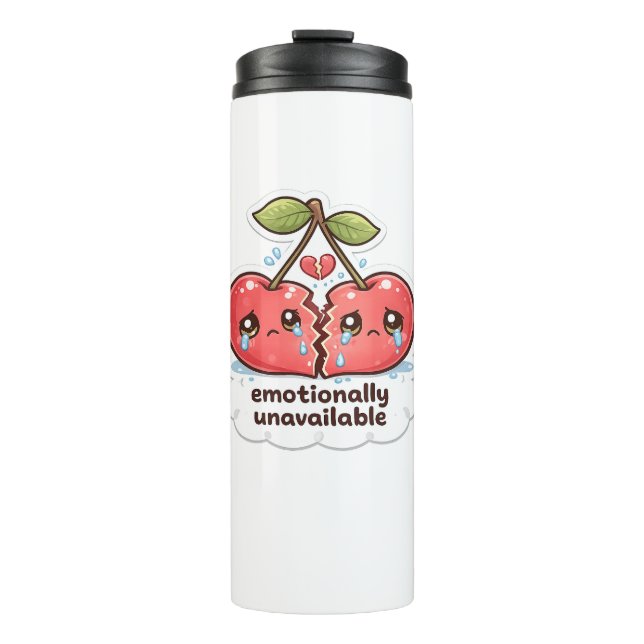 Emotionally Red Cherry Thermal Tumbler (Front)