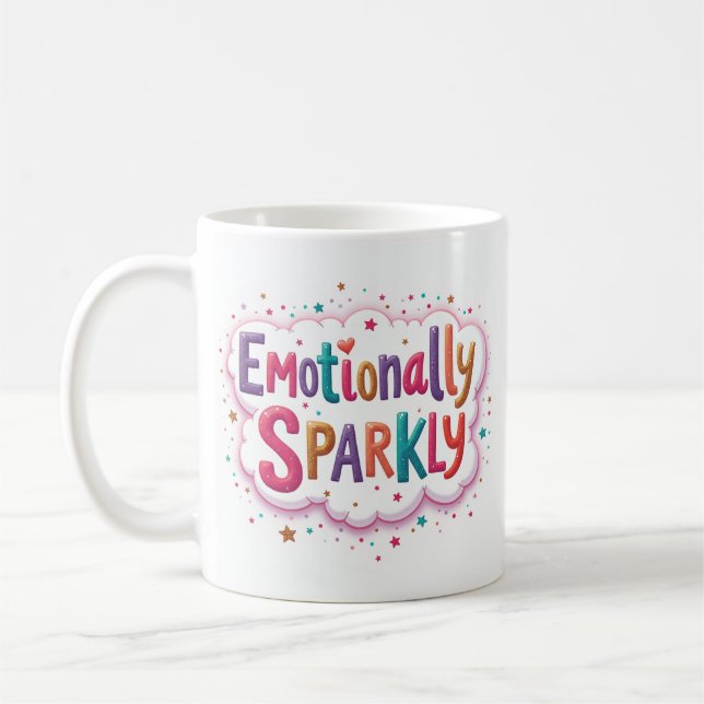 Emotionally Sparkly Pastel Coffee Mug (Left)