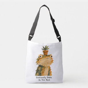 Emotionally Stable Bearded Dragon Art Crossbody Bag
