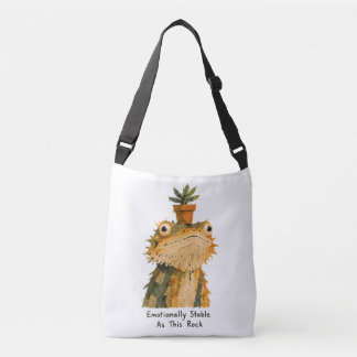 Emotionally Stable Bearded Dragon Art Crossbody Bag