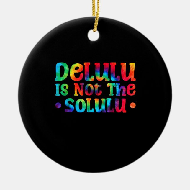 Emotionally Support Deluluu Friends Ceramic Ornament (Front)