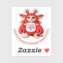 Emotionally Supportive Lobster Sticker