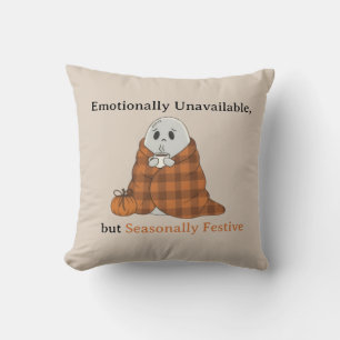 Emotionally Unavailable but Seasonally Festive Cushion