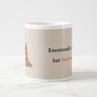 Emotionally Unavailable but Seasonally Festive Large Coffee Mug