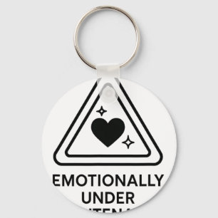 Emotionally Under Maintenance Warning Sign For Men Key Ring