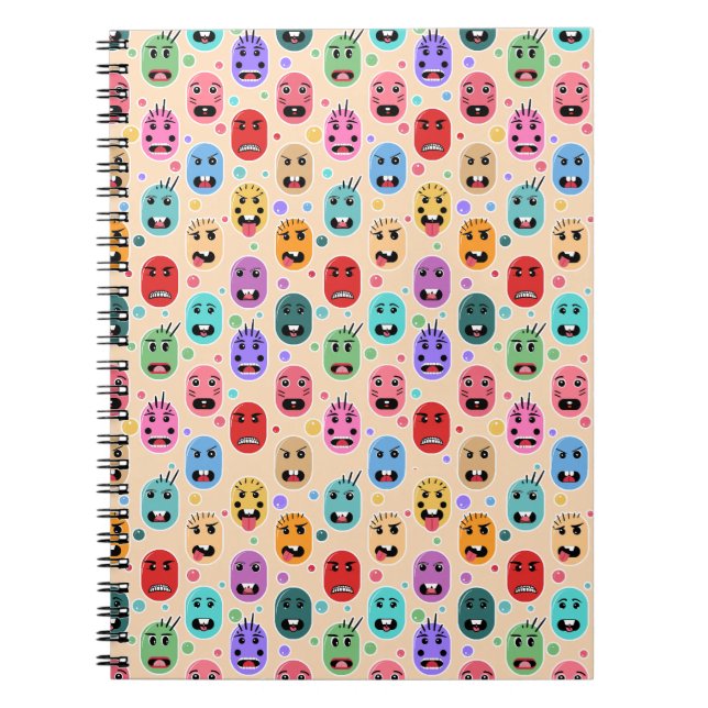 Emotions Colourful Faces Notebook (Front)