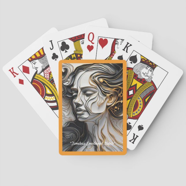 "Emotive Lines of Gold" Playing Cards (Back)