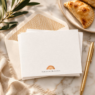 Empanada Monogram Personalised Flat Notecards