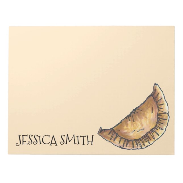Empanada Personalised Foodie Empanadas Pastry Food Notepad (Front)