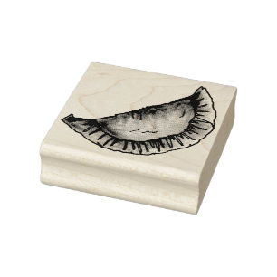 Empanadas Spanish Latin American Cheese Pastry Rubber Stamp