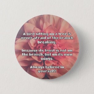 Empath Belief Positive Encouragement Quote  6 Cm Round Badge