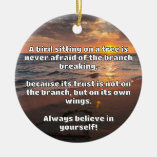 Empath Belief Positive Encouragement Quote Ceramic Ornament