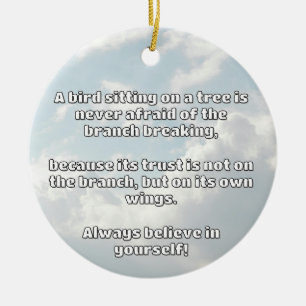Empath Belief Positive Encouragement Quote  Ceramic Ornament