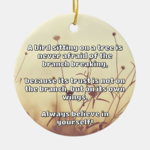 Empath Belief Positive Encouragement Quote Ceramic Ornament