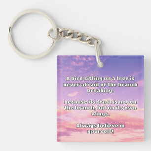 Empath Belief Positive Encouragement Quote  Key Ring