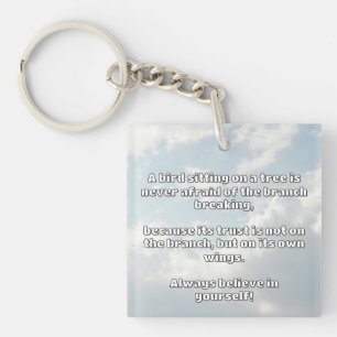 Empath Belief Positive Encouragement Quote Key Ring