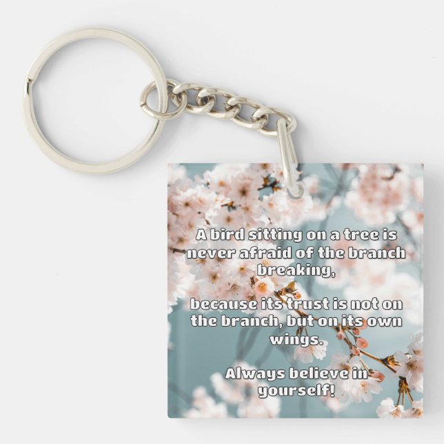 Empath Belief Positive Encouragement Quote  Key Ring (Front)