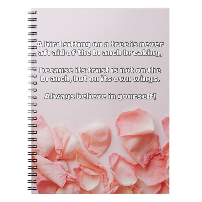 Empath Belief Positive Encouragement Quote  Notebook (Front)