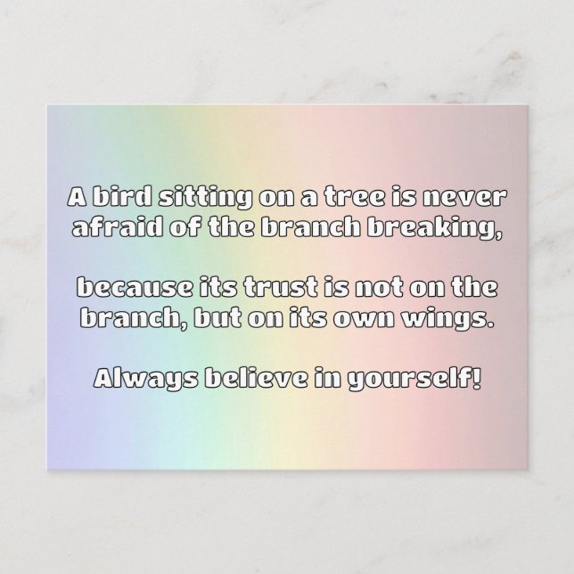 Empath Belief Positive Encouragement Quote  Postcard (Front)