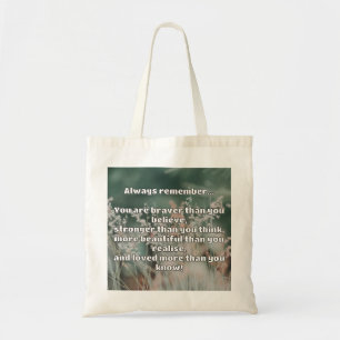 Empath Belief Positive Encouragement Quote Tote Bag