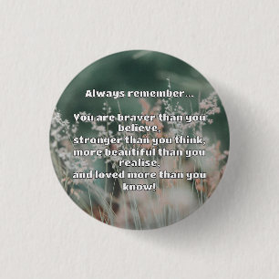 Empath Bravery Positive Encouragement Quote 3 Cm Round Badge