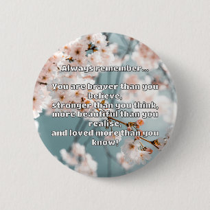 Empath Bravery Positive Encouragement Quote 6 Cm Round Badge