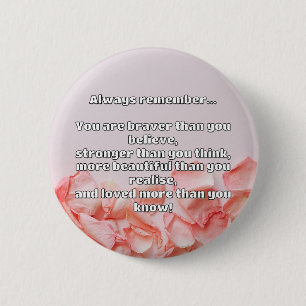 Empath Bravery Positive Encouragement Quote 6 Cm Round Badge