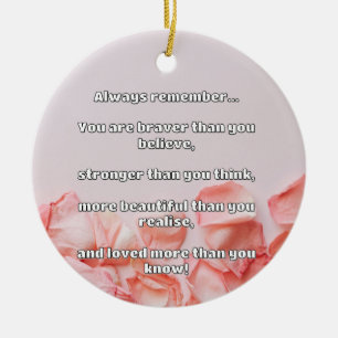 Empath Bravery Positive Encouragement Quote Ceramic Ornament