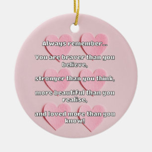 Empath Bravery Positive Encouragement Quote Ceramic Ornament
