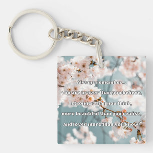 Empath Bravery Positive Encouragement Quote Key Ring