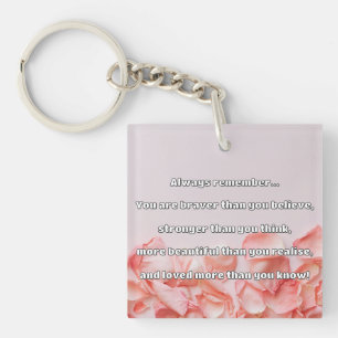 Empath Bravery Positive Encouragement Quote Key Ring