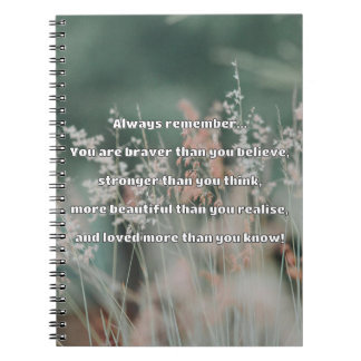 Empath Bravery Positive Encouragement Quote Notebook