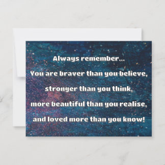 Empath Bravery Positive Encouragement Quote Postcard