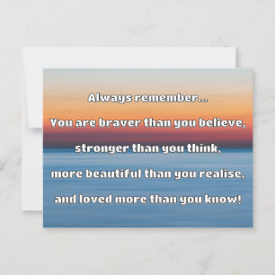 Empath Bravery Positive Encouragement Quote Postcard