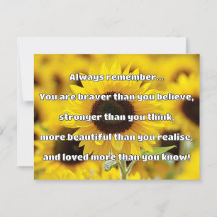Empath Bravery Positive Encouragement Quote Postcard