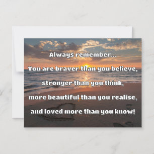 Empath Bravery Positive Encouragement Quote Postcard