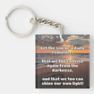 Empath Shine Positive Encouragement Quote Key Ring