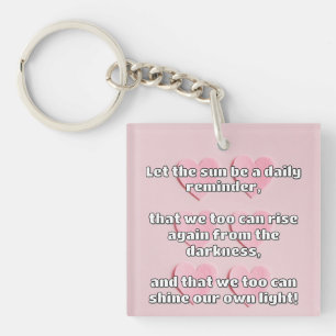 Empath Shine Positive Encouragement Quote Key Ring