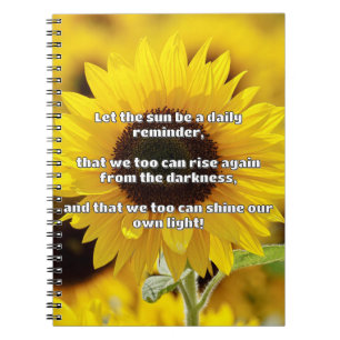 Empath Shine Positive Encouragement Quote Notebook