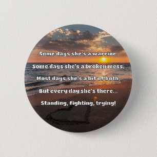Empath Strength Positive Quote Encouragement  6 Cm Round Badge