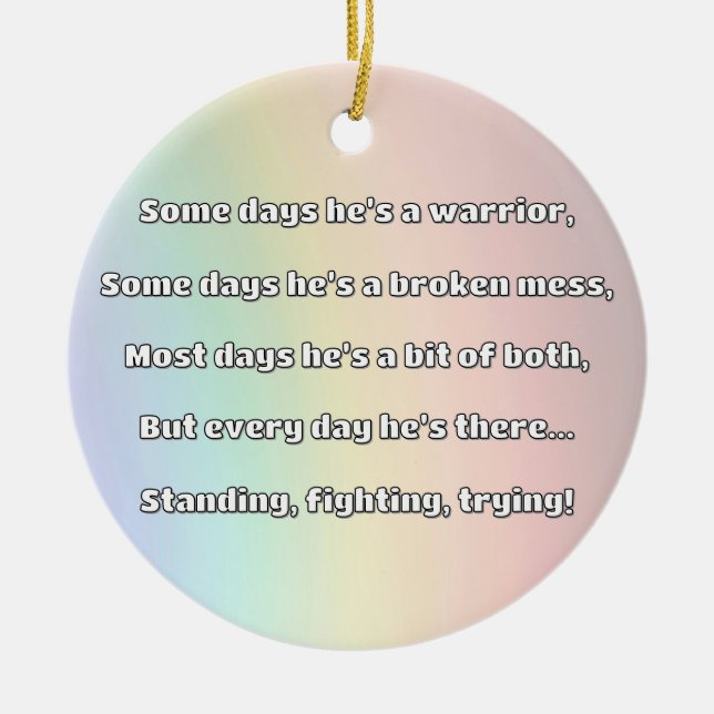 Empath Strength Positive Quote Encouragement  Ceramic Ornament (Front)