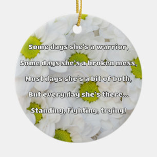 Empath Strength Positive Quote Encouragement Ceramic Ornament