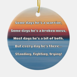 Empath Strength Positive Quote Encouragement Ceramic Ornament