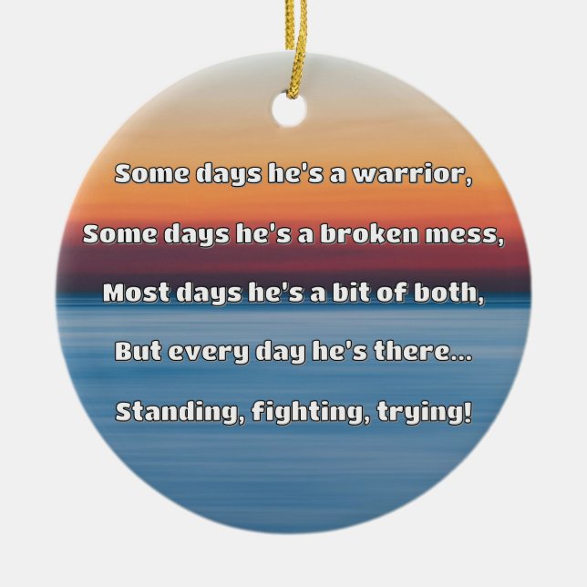 Empath Strength Positive Quote Encouragement  Ceramic Ornament (Front)