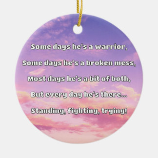 Empath Strength Positive Quote Encouragement Ceramic Ornament