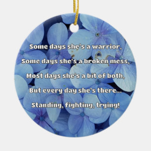 Empath Strength Positive Quote Encouragement  Ceramic Ornament