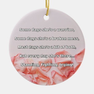 Empath Strength Positive Quote Encouragement Ceramic Ornament